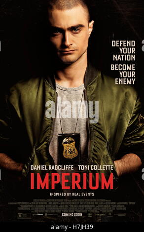 RELEASE DATE: August 19, 2016 TITLE: Imperium STUDIO: Lionsgate DIRECTOR: Daniel Ragussis PLOT: A young FBI agent, eager to prove himself in the field, goes undercover as a white supremacist STARRING: Daniel Radcliffe as Nate Foster (Credit: c Lionsgate/Entertainment Pictures/) Stock Photo