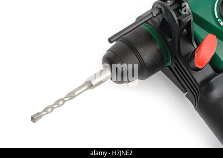 Hand electric hammer drill on a white background, isolated Stock Photo