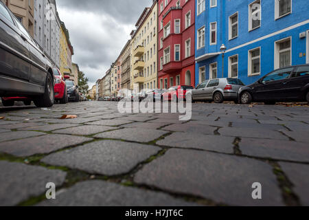 Traditional cobbled streets in Kreuzberg, Berlin Stock Photo