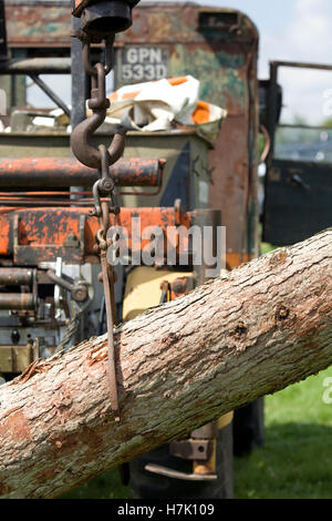 truck Moving logs Stock Photo