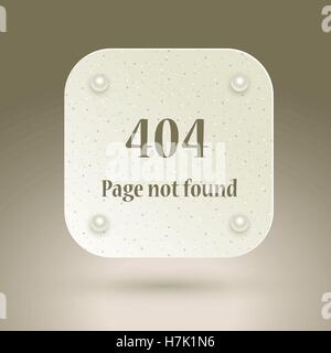 404 Error file not found on website page. Vector illustration. Stock Vector