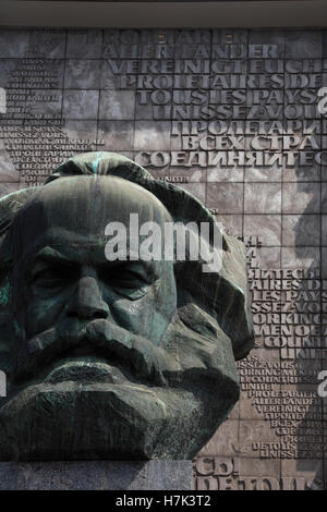 Chemnitz Karl Marx Monument Stock Photo