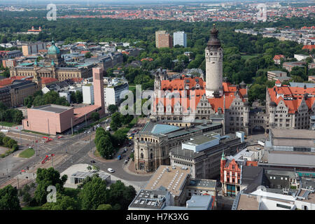 Leipzig Katholische Propstei St. Trinitatis Neues Rathaus New Town hall Stock Photo