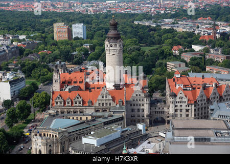 Leipzig Neues Rathaus New Town hall Stock Photo