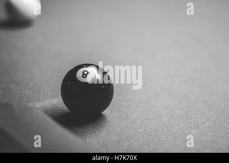 Photograph of some billiards plastic balls on table Stock Photo