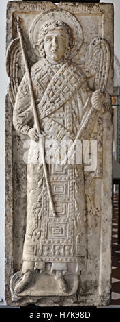 Icon with the Archangel Michael in Relief 13th Century Constantinople Istanbul Turkey Turkish East Roman Stock Photo