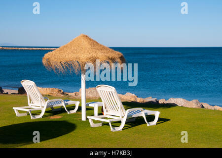 Private Beach Club, Sotogrande, San Roque, Cadiz, Spain Stock Photo