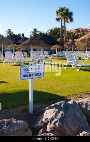 Private Beach Club, Sotogrande, San Roque, Cadiz, Spain Stock Photo