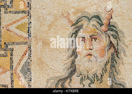 Mosaic of Oceanus and Thetis, Hatay Archaeology Museum, Antioch Stock ...