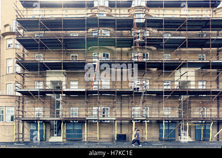 Scaffolding and ladders building graphic shot Stock Photo