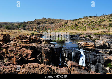 South Africa: view of the potholes and plunge pools of the Truer River at Bourke's Luck Potholes, part of Blyde River Canyon Stock Photo