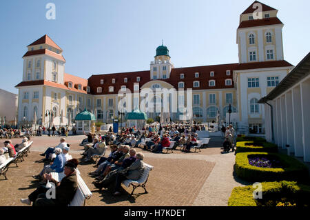 Open air concert at Kurhaus, spa hotel in the Baltic Sea resort town of Binz, Isle of Ruegen, Mecklenburg-Western Pomerania Stock Photo