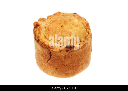 Handmade hot water pastry pi isolated against white Stock Photo