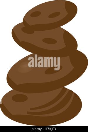 Isolated pile of stones, Spa icon vector illustration Stock Vector