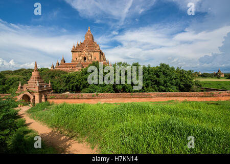 Countless pagodas of ancient city of Bagan in Burma Stock Photo