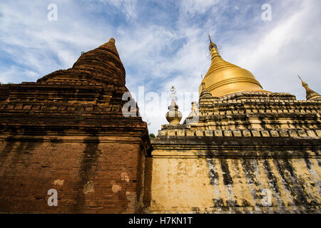 Countless pagodas of ancient city of Bagan in Burma Stock Photo