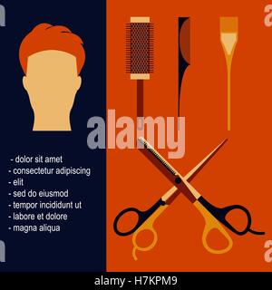 Beauty salon tools Vector illustration Stock Vector