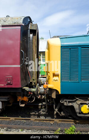 Diesel Locomotive Embassy & Bolton Abbey Steam Railway, near Skipton North Yorkshire UK Stock Photo