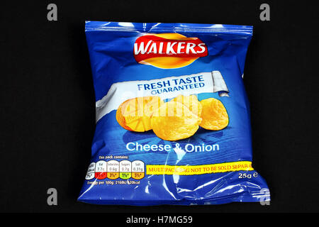 Packet of Walkers Cheese and Onion Crisps, Walkers is a British food ...