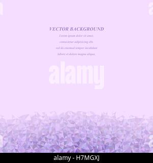 Purple triangle mosaic background design Stock Vector