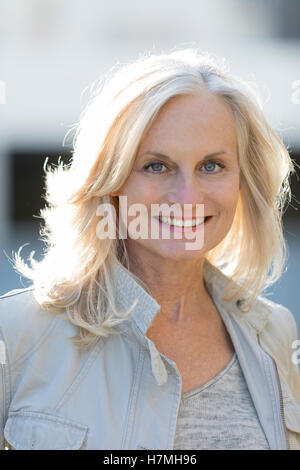 Portrait of a pretty mature woman Stock Photo