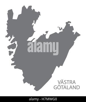 Map of Västra Götaland County, a province of Sweden Stock Vector Image ...