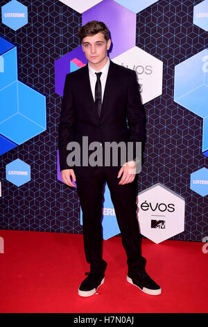 Martin Garrix attending the European MTV Europe Music Awards at the Ahoy Rotterdam, Netherlands. PRESS ASSOCIATION Photo. Picture date: Sunday 6th November, 2016. See PA Story SHOWBIZ MTV. Photo credit should read: Ian West/PA Wire Stock Photo