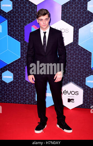 Martin Garrix attending the European MTV Europe Music Awards at the Ahoy Rotterdam, Netherlands. Stock Photo