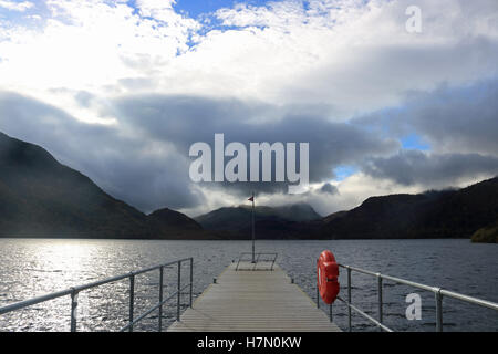 Aira Force pier on Ullswater in Cumbria England UK Stock Photo