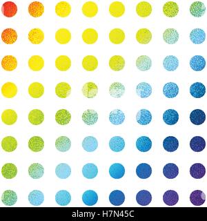 Abstract multicolored circles rainbow background. Vector design Stock Vector