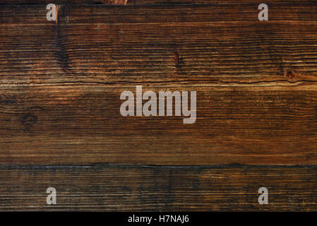 Brick-red wood planks from an old house Stock Photo