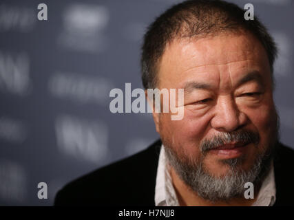 Ai Weiwei at the 2016 WSJ Magazine Innovator Awards. He was given the 2016 award for Art Innovator. Stock Photo