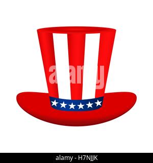 Hat with American flag image on white background Stock Vector