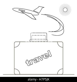 Travel or Vacation Linear Icon.. Stock Vector