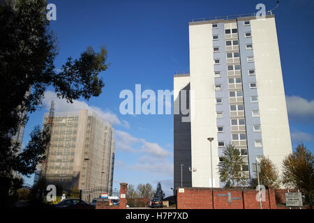 derby house and other high rise tower blocks scholes village wigan england uk Stock Photo
