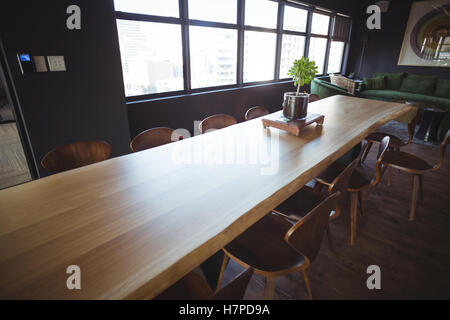 Long table in the seating area Stock Photo