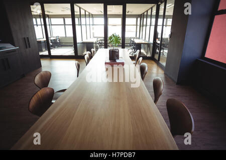 Long table in the seating area Stock Photo