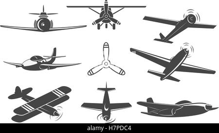 planes set in vector Stock Vector