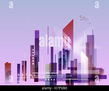 Night city skyline sketch Stock Vector Image & Art - Alamy