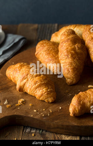 Organic Homemade Breakfast Croissants Ready to Eat Stock Photo