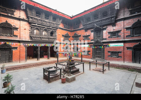 Kumari Bahal Chowk courtyard, Kathmandu, Nepal Stock Photo