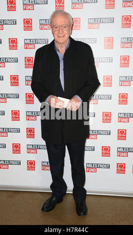 Sir Michael Caine attends a showing of Andrew Lloyd Webber's School of Rock, dedicated to the Miles Frost Fund, at New London Theatre on Drury Lane, London. Stock Photo