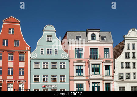 Buildings in Kropeliner Strasse, Rostock, Mecklenburg-Vorpommern, Germany Stock Photo