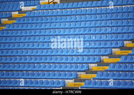 Soccer stadium seats, Football stadium seats. Stock Photo