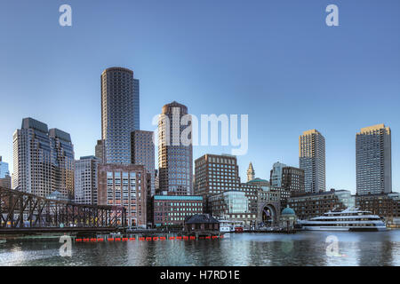 A view of Boston's inner harbor area Stock Photo