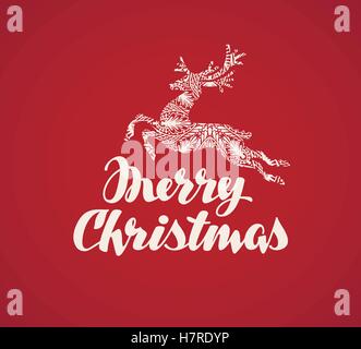 New Year 2024 and Merry Christmas greeting card vector illustration