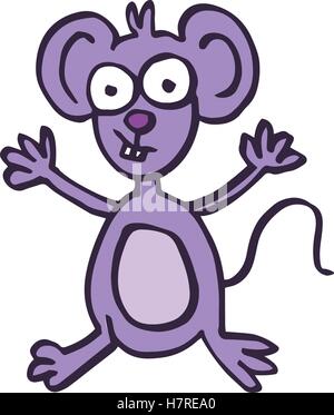 Happy mouse cartoon vector art collection stock Stock Vector