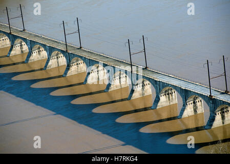 Bridge over the Susquehanna River; Harrisburg, Pennsylvania, United States of America Stock Photo