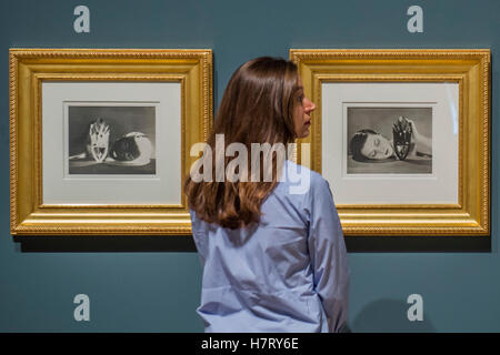 London, UK. 8th Nov, 2016. Works by Man Ray - The Radical Eye: Modernist Photography from The Sir Elton John Collection, at the Tate Modern.  It showcases a set of modernist images from the 1920s to the 1950s. It runs from 10 November 2016 to 7 May 2017. Credit:  Guy Bell/Alamy Live News Stock Photo