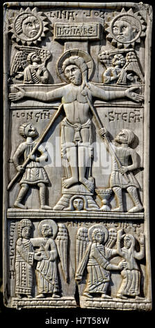 Crucifixion of Christ 11th Century Ivory South Italy Italian ( Almalfi ) Stock Photo